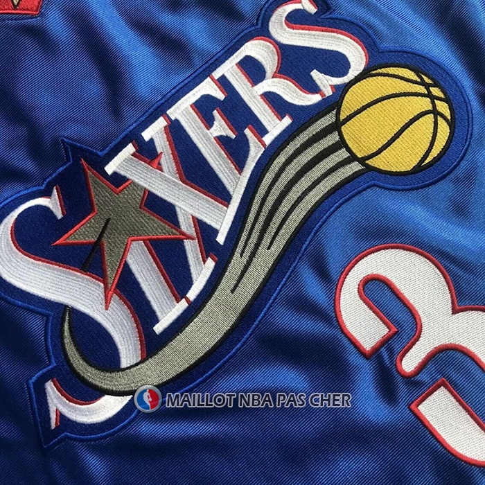 Maillot Philadelphia 76ers Allen Iverson Mitchell & Ness 2001-02 Bleu